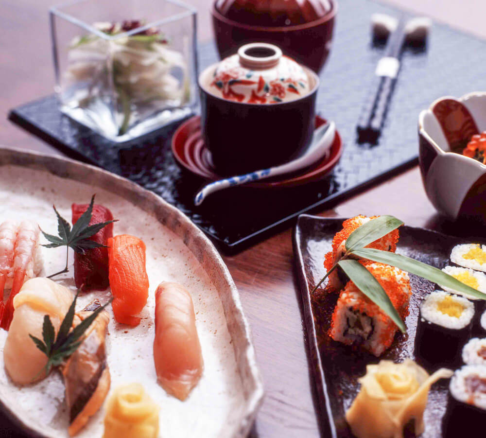made in japan sushi plates set ready to gift