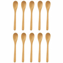 JapanBargain 3805 Bamboo Spoons For Eating Mixing Stirring Matcha Tea Scoop Spice Salt Sugar Appetizer Snack Ice Cream Yogurt Scoops Table Spoons 75 Inch Pack Of 10