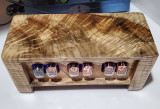 figured myrtle Burl in 12 nixie tube clock