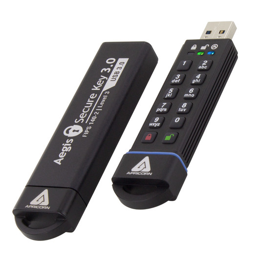 Hardware Encrypted Thumb Drive - Aegis Secure Key 3NXC For Sale