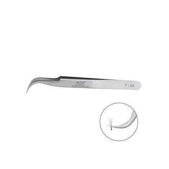 Vetus Curved Eyelash Tweezers S-Type 7-SA