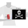 10"x15" Jolly Roger flag (size comparison view)