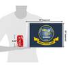 10"x15" Navy Seabees flag (size comparison view)