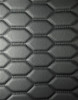 Quilted automotive grade black vinyl with black stitching