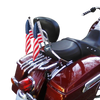 5/8" extended sissy bar flag mounts with 9" pole, standard cone topper and
6"x9" USA flag on Harley sissy bar (listing is for 1 mount)
