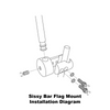 RDSB Sissy Bar mount Installation diagram (exploded view)