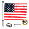 .5" - .56" square, vertical mount with 9" pole, standard cone topper and 6"x9" USA flag (components)