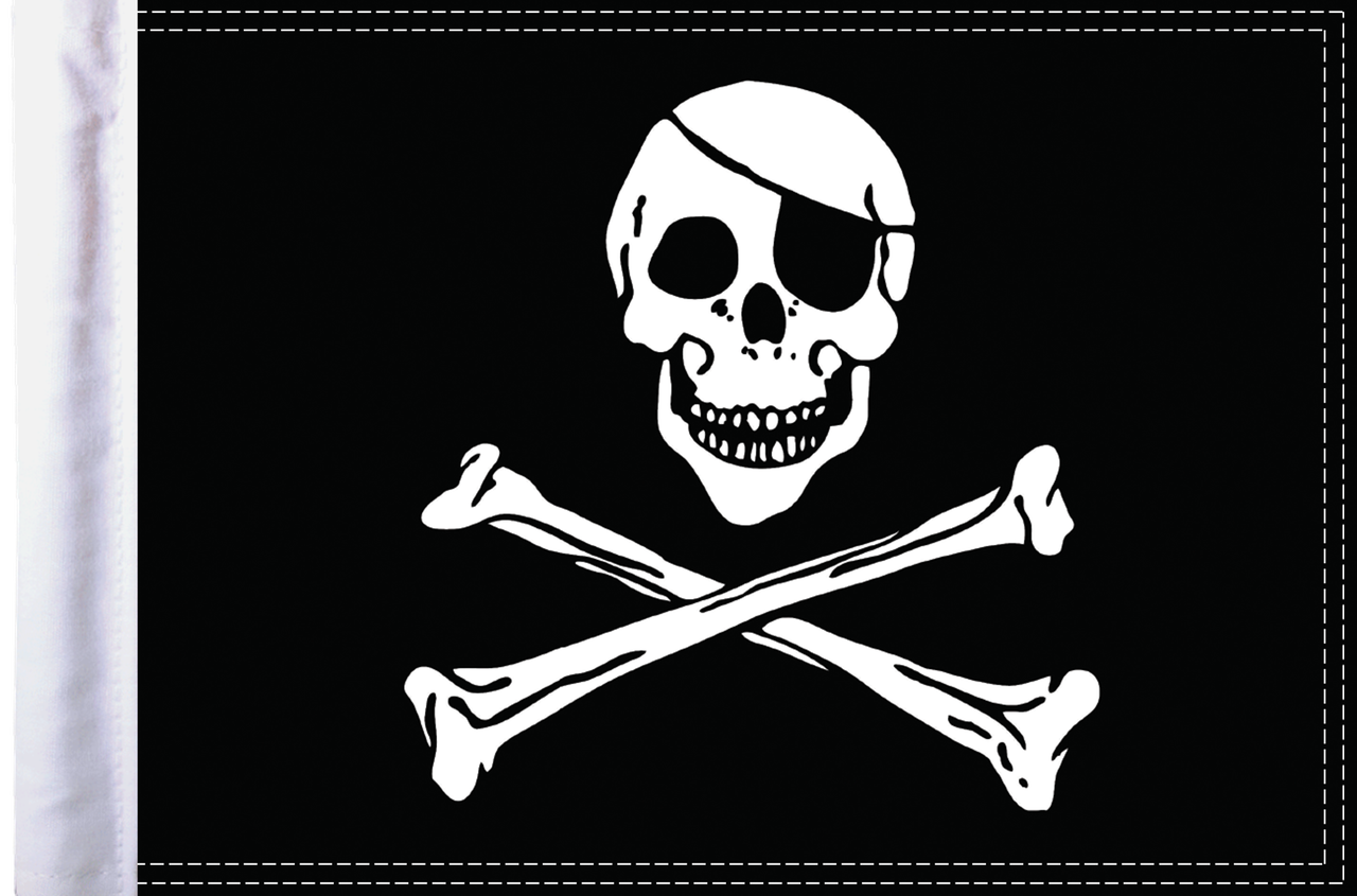 Jolly Roger Motorcycle Flag | Jolly Roger Skull Flag
