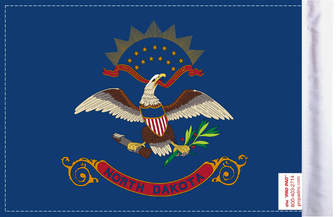 FLG-ND  North Dakota flag 6x9 (BACK)