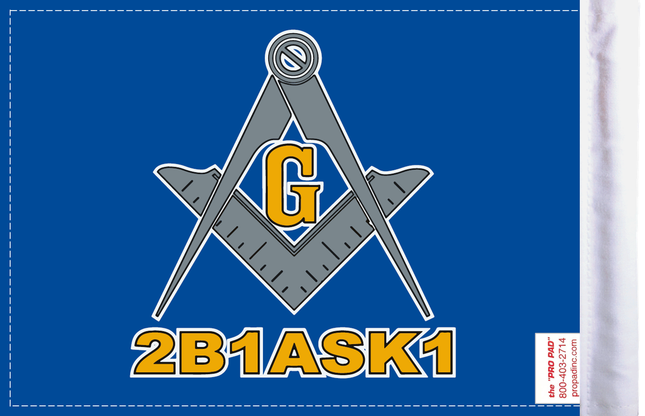 FLG-BLM  Blue Lodge Mason flag 6x9 (BACK)