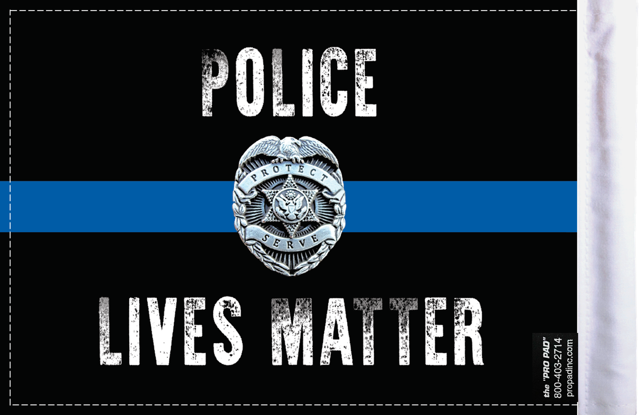 FLG-PLM  Police Lives Matter 6x9 flag (BACK)