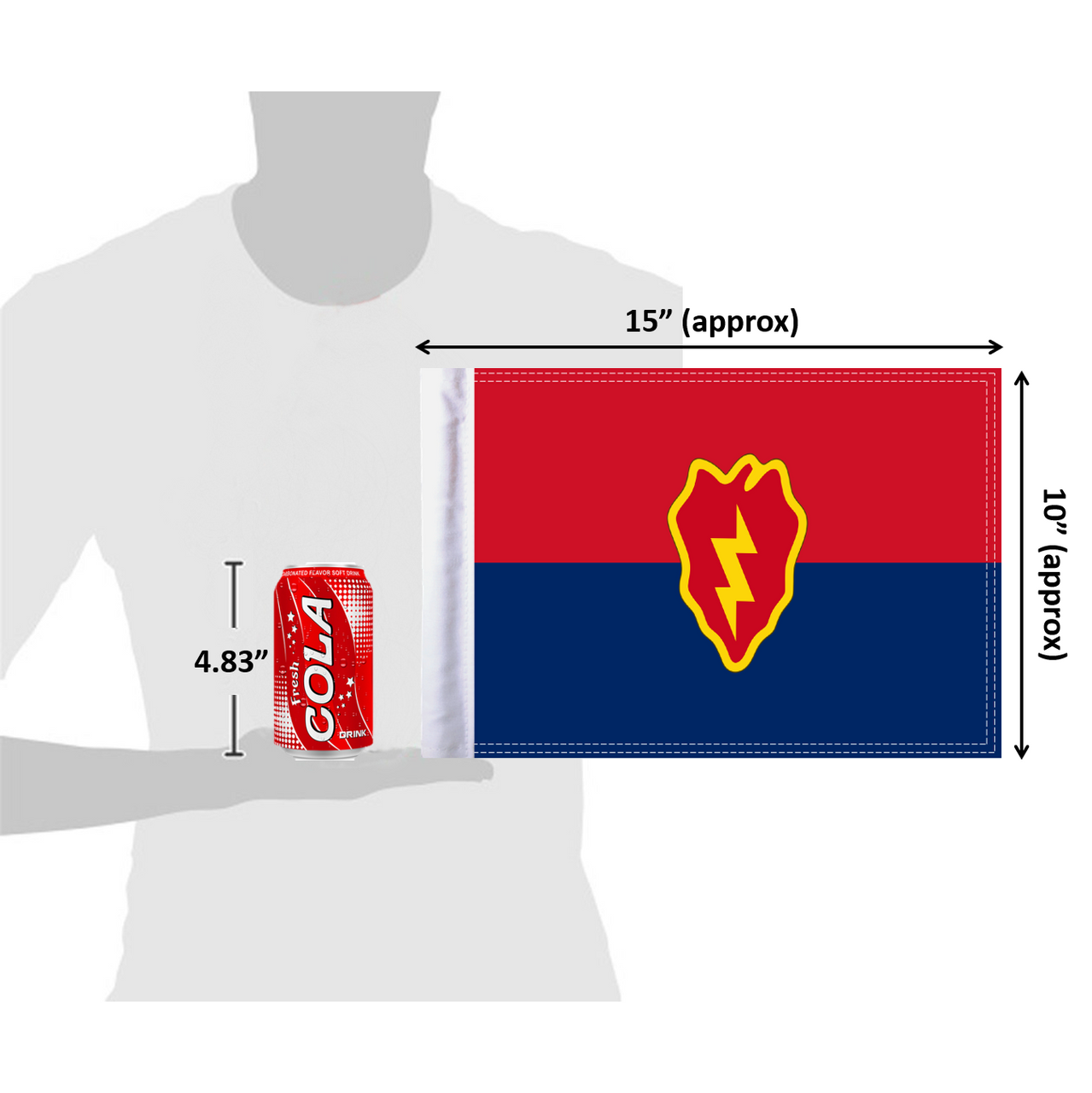 10"x15" Army 25th Infantry (size comparison view)