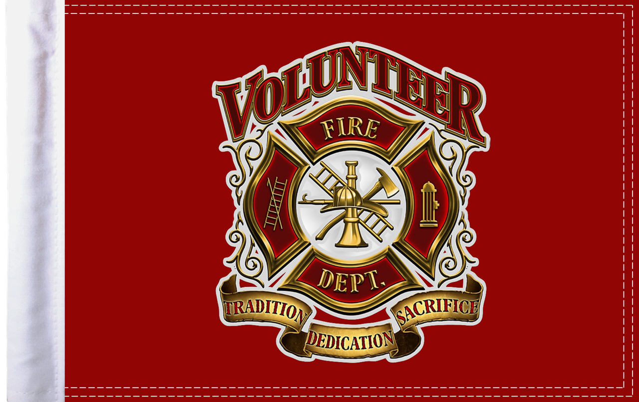 FLG-VFD15 Volunteer Fire Dept flag 10x15