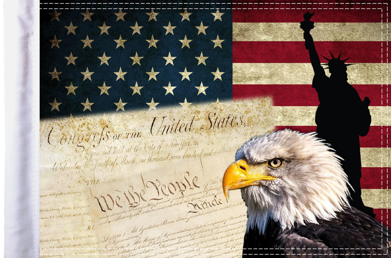 american flag eagle constitution