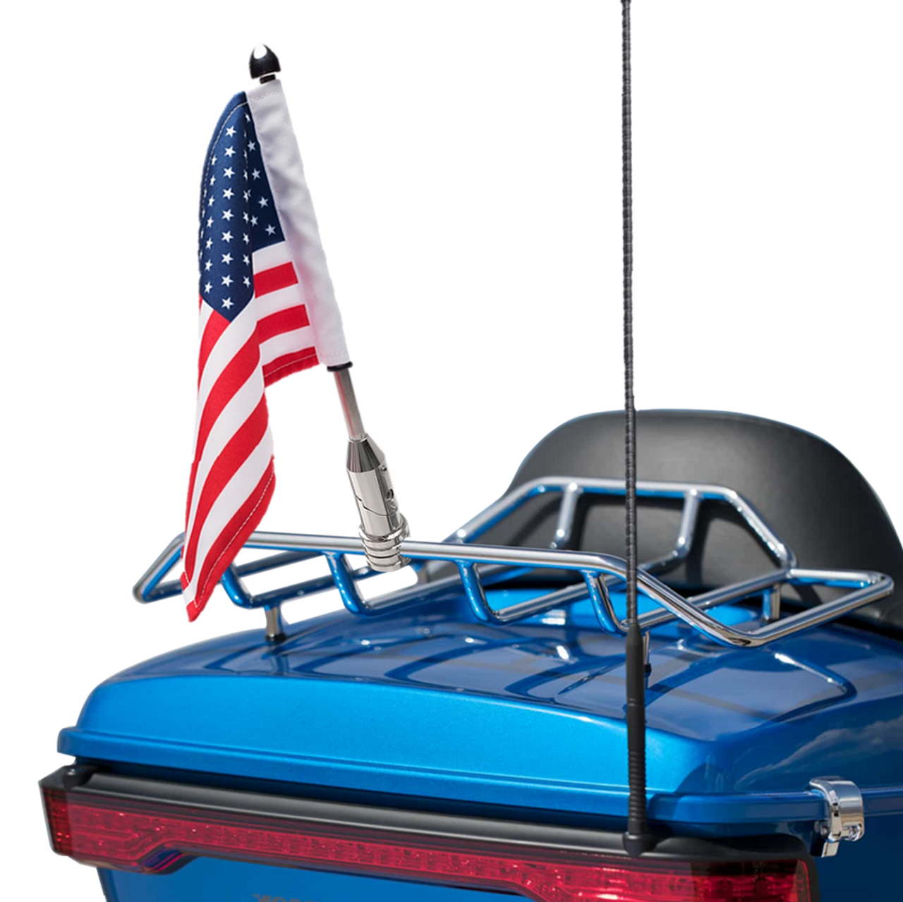 harley tour pack flag mount