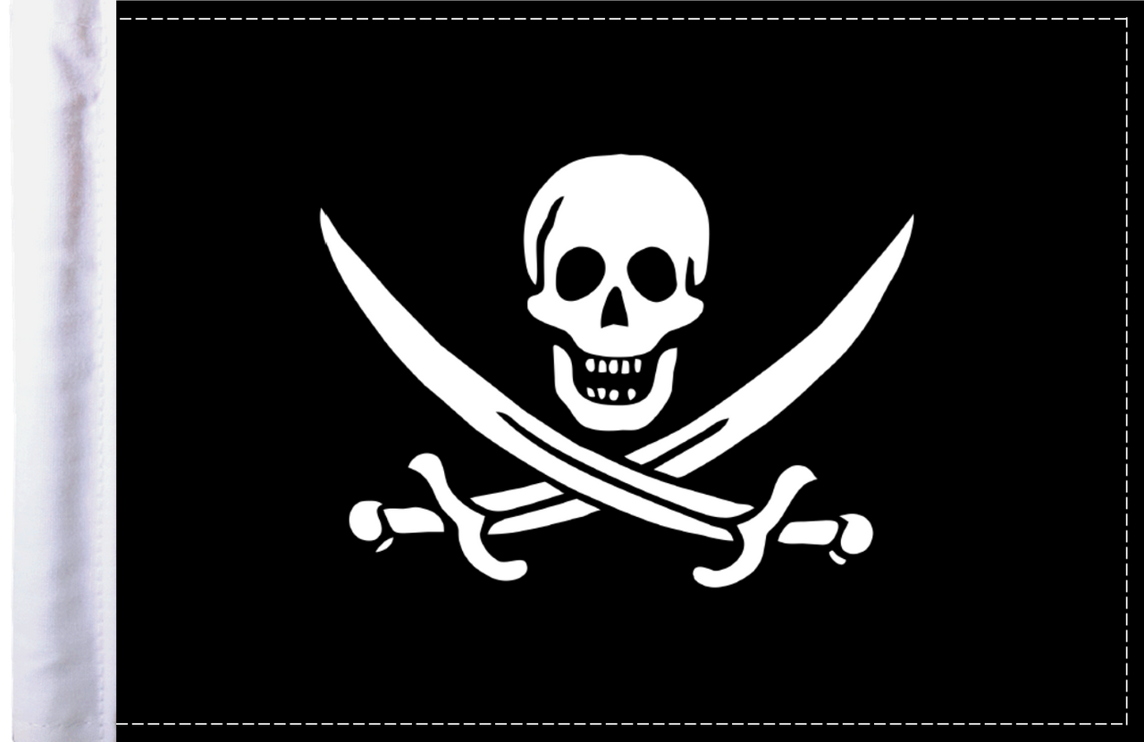 FLG-PRTCJ Calico Jack Rackham Pirate 6x9 highway flag