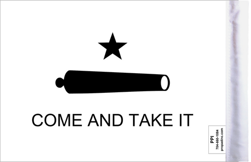 6"x9" Highway flag:  Come and Take It (BACK)
