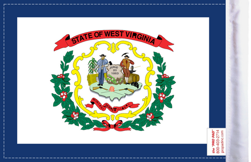 FLG-WV  West Virginia flag 6x9 (BACK)