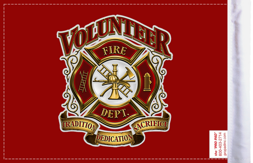 FLG-VFD  Volunteer Fire Dept 6x9 flag (BACK)