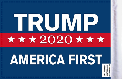 FLG-TRUMP  America First Trump 2020 flag 6x9 (BACK)