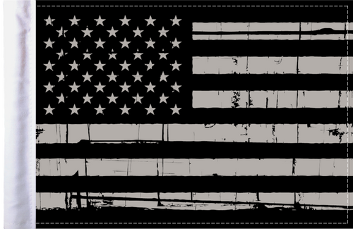 FLG-GRNGUS  Gray & Black Grunge USA 6x9 flag