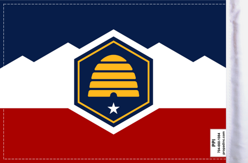 FLG-UTBH  Utah Beehive 6"x9"; New State Flag (BACK)