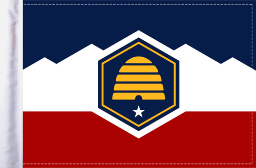 FLG-UTBH  Utah Beehive 6"x9"; New State Flag