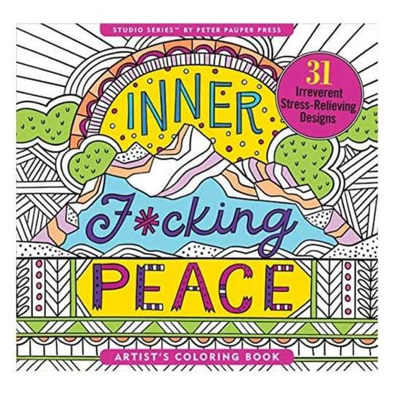 Adult Coloring Book  Inner Fucking Peace