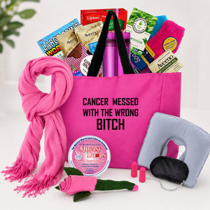 Cancer Messed With The Wrong Bitch chemo gift basket