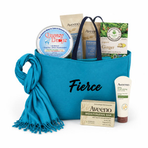 teal ovarian cancer gift basket