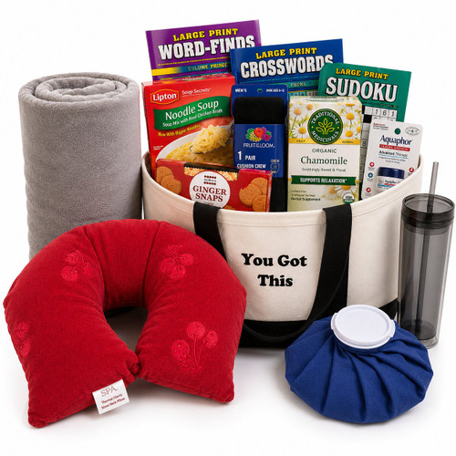Comfort Me™ Get Well Gift Basket with Hot & Cold Neck Pillow