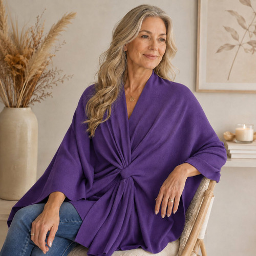 purple wrap shawl gift