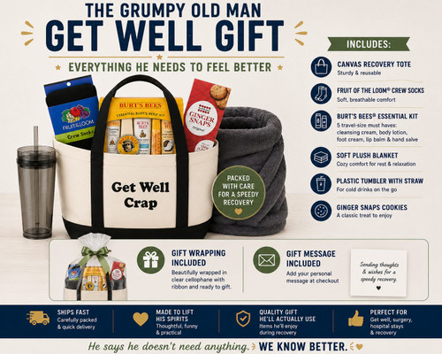 Get Well Gift for Men – Grumpy Old Man Basket