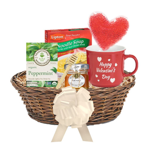 Valentines Get Well Soup and Tea Basket