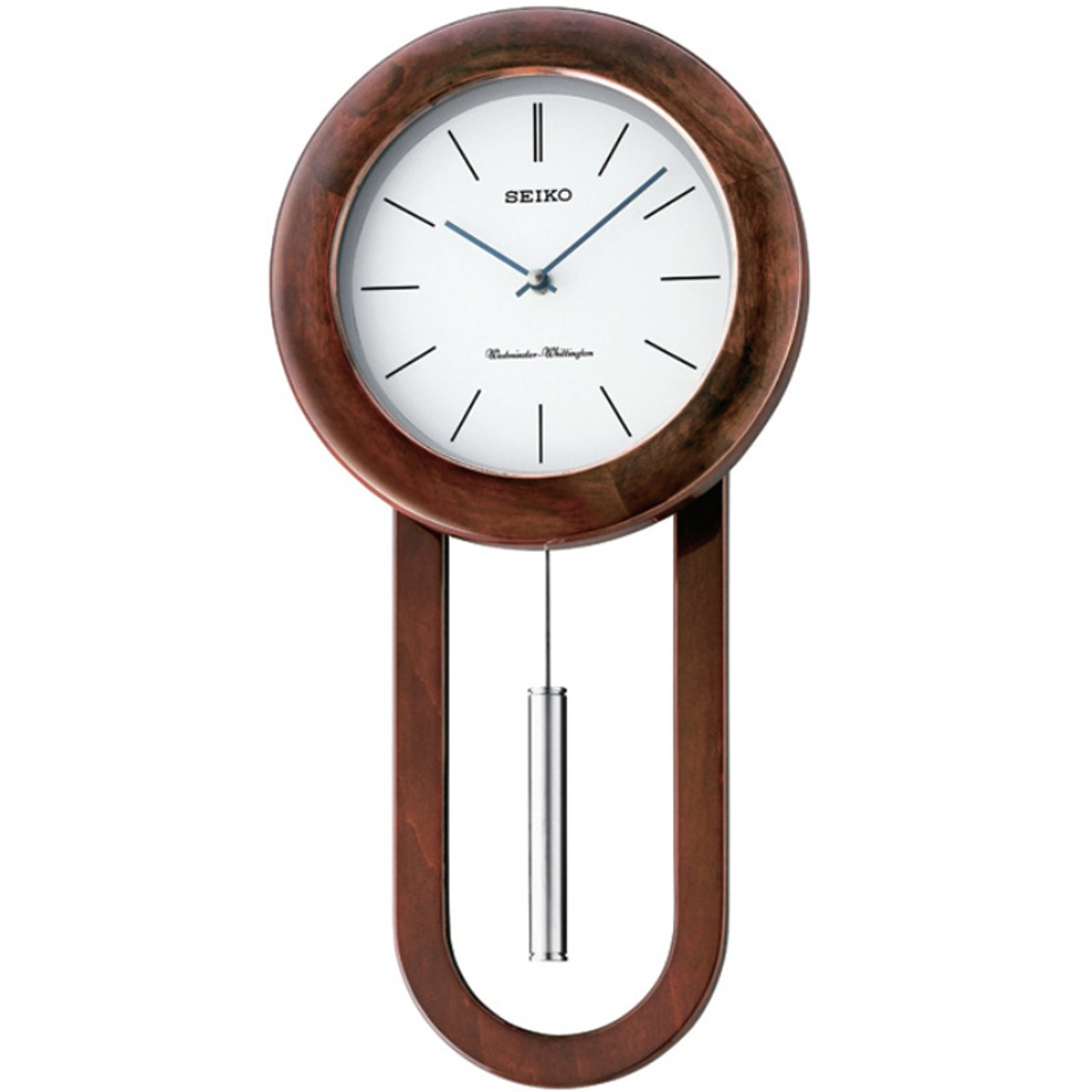 Seiko Dual Chime Wooden Case Wall Clock QXH057B
