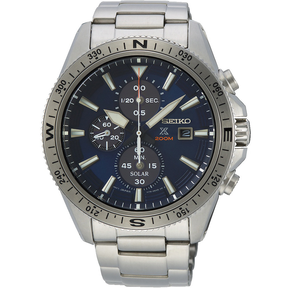 Seiko Prospex Seiko Men's Blue Dial Chrono Bracelet Watch