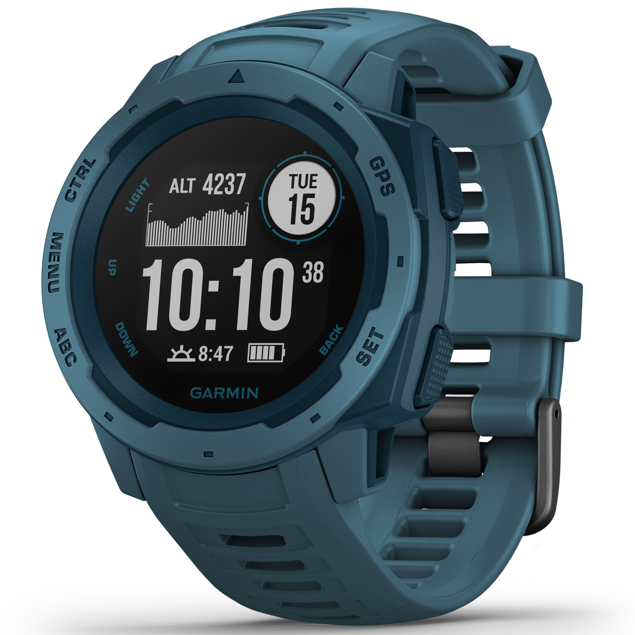 Garmin Lakeside Blue Strap Garmin Instinct Military GPS Lakeside