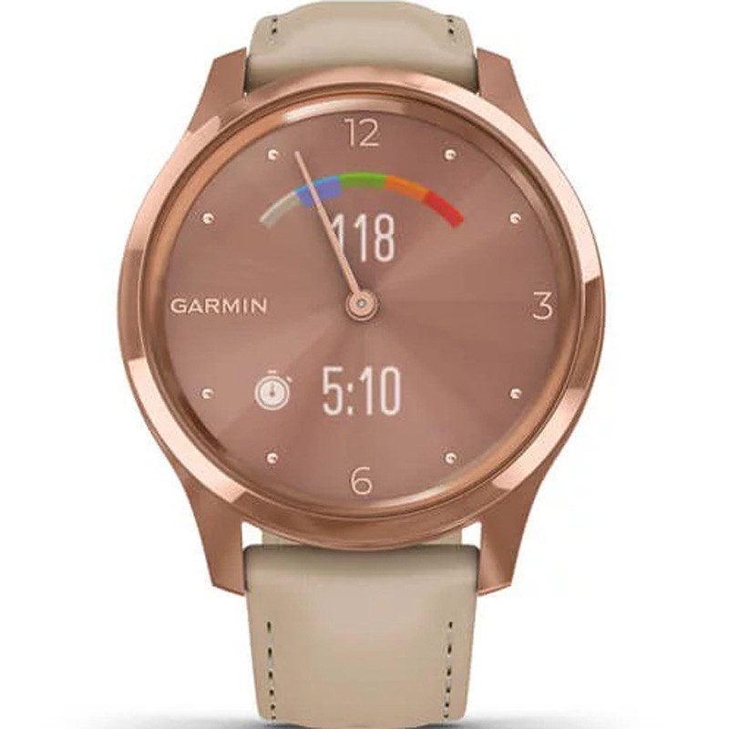 Garmin Vivomove Luxe 18K Rose Gold Hybrid Smartwatch 010-02241-01