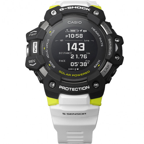 【美品】 G-SHOCK GBD-H1000 WHITE 　1A7JR G-Shock Heart Rate Monitor Bluetooth White Watch GBD-H1000-1A7ER