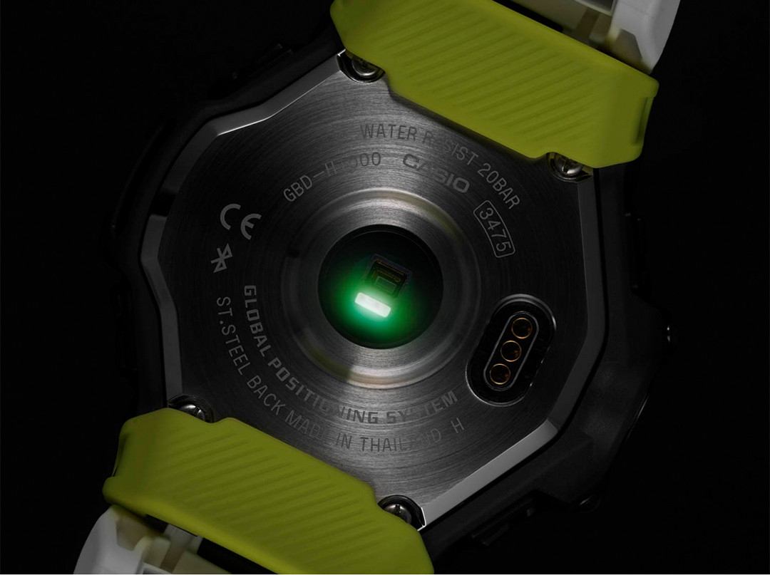 【美品】 G-SHOCK GBD-H1000 WHITE 　1A7JR G-Shock Heart Rate Monitor Bluetooth White Watch GBD-H1000-1A7ER