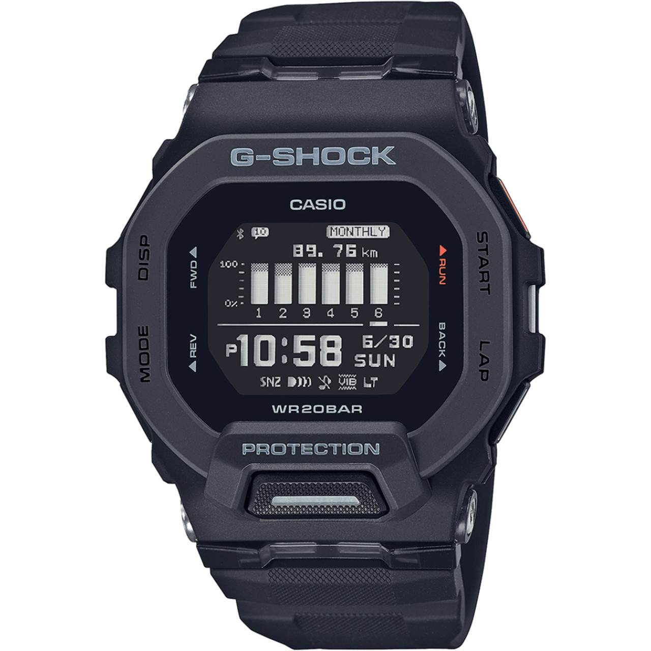 Casio G Shock GBD 200 1ER G Squad Digital Bluetooth Black Watch