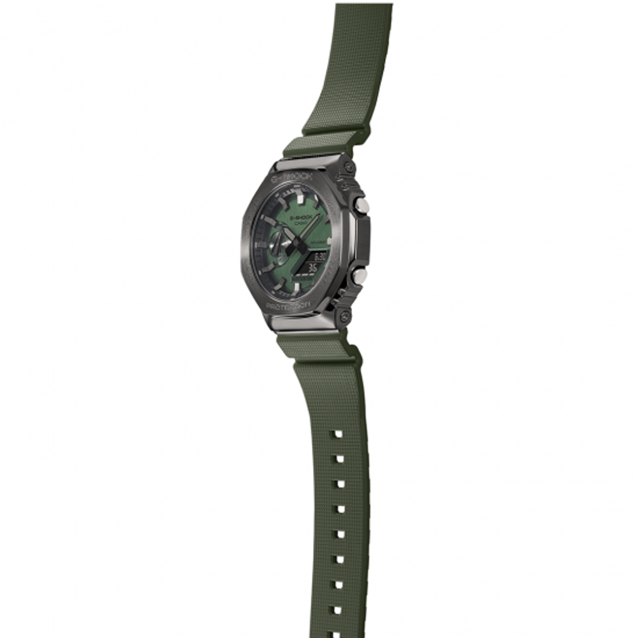 G-Shock Octagon Steel Bezel Analogue Digital Green Watch