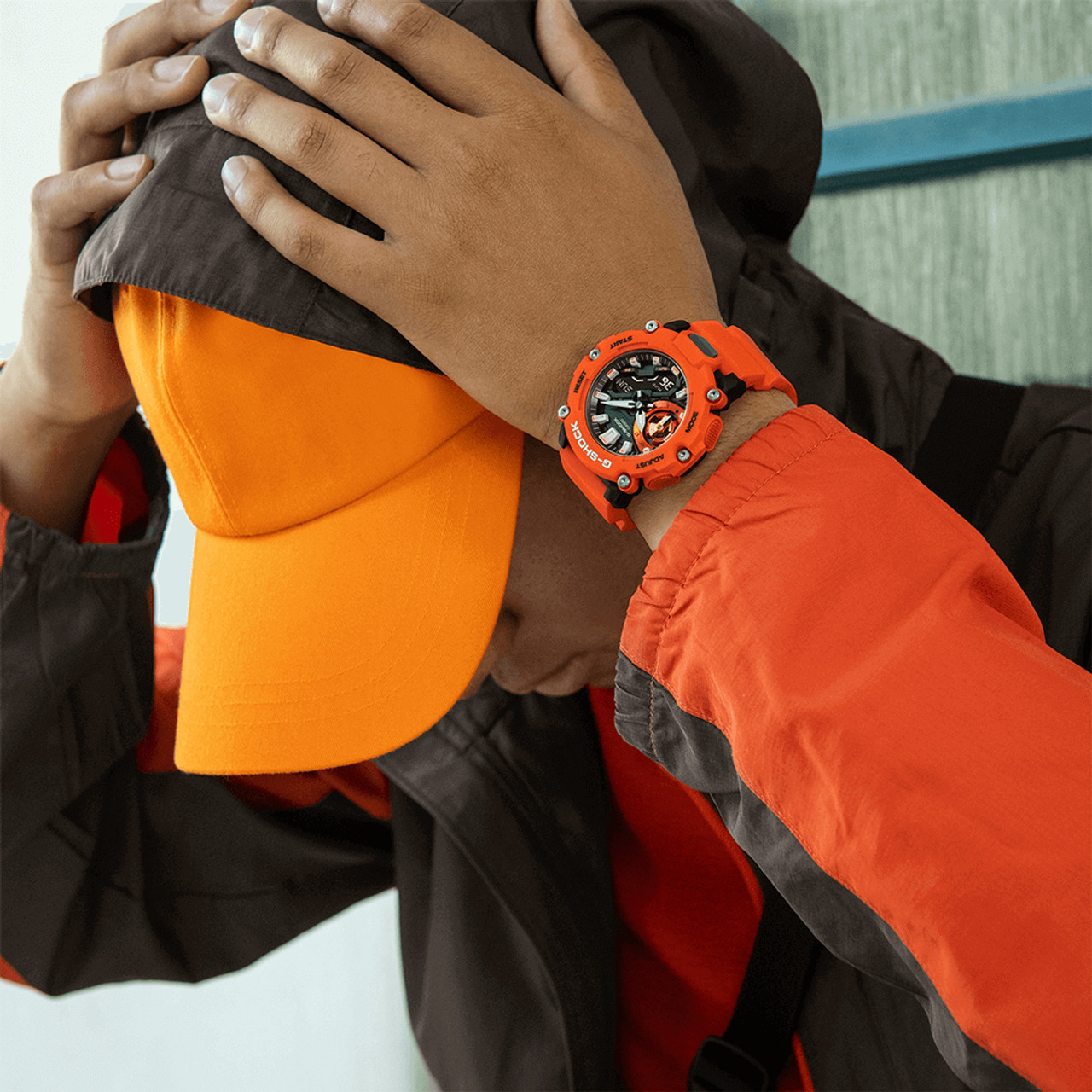 G-Shock Carbon Core Guard Orange Watch GA-2200M-4AER