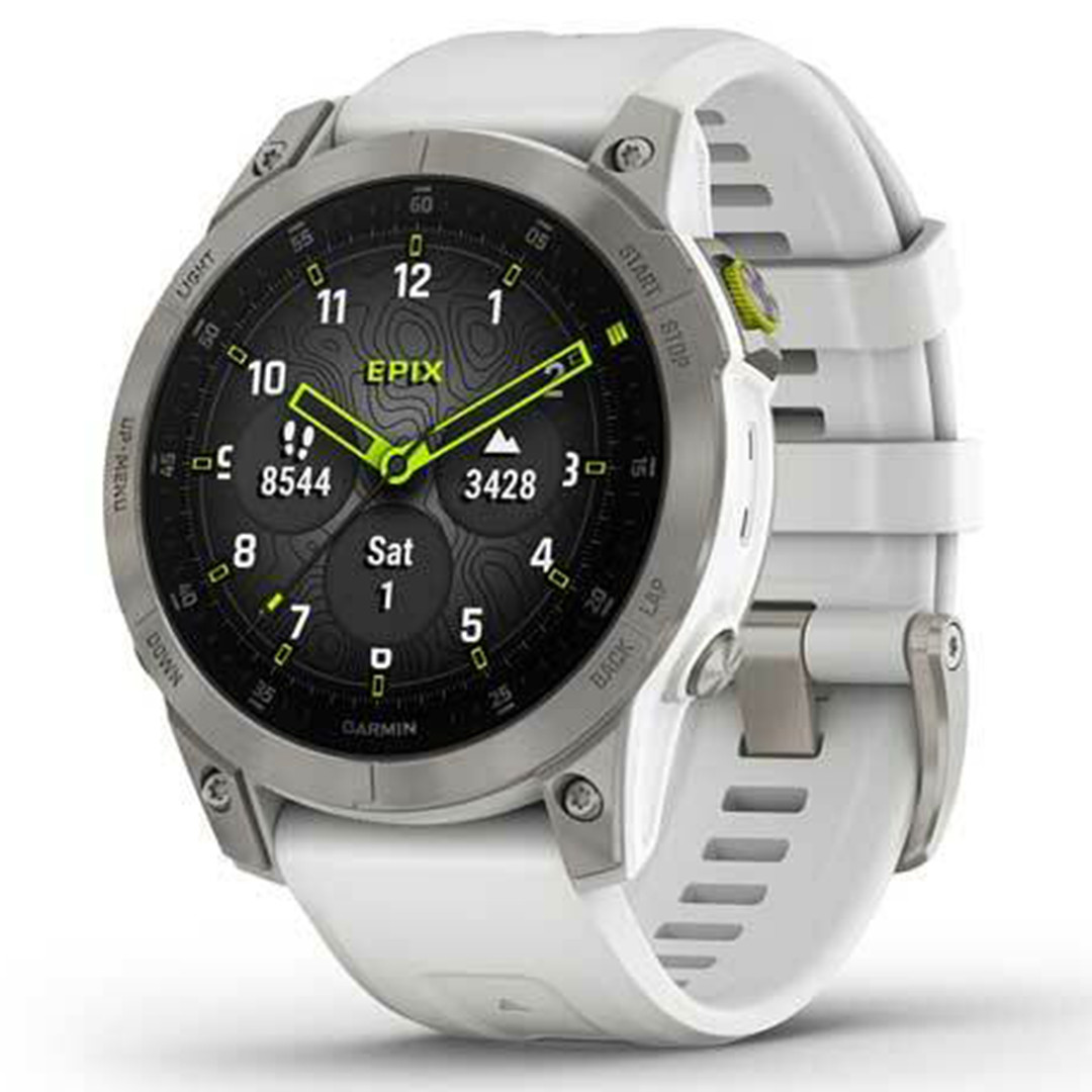 Garmin Epix Gen 2 Sapphire White Titanium 47MM Watch 010-02582-21