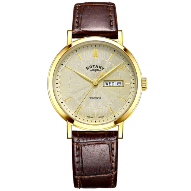 Rotary Men's Windsor Sapphire Gold PVD Watch GS05423/03