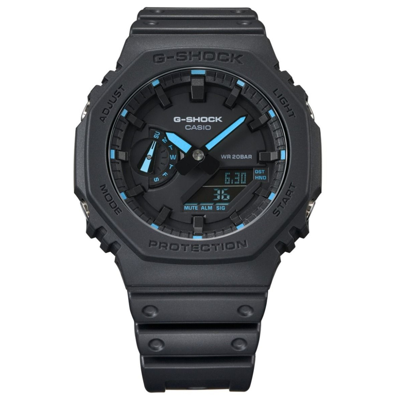 G Shock CasiOak Analog And Digital Display Watch GA 2100 1A2ER