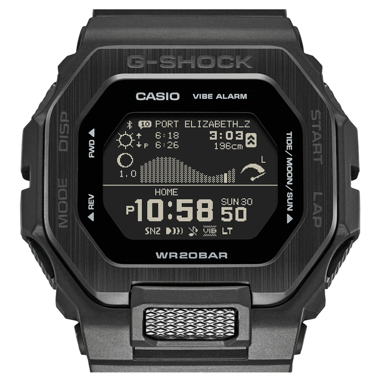 G-Shock G-Lide Tide Graph Black Out Watch GBX-100NS-1ER