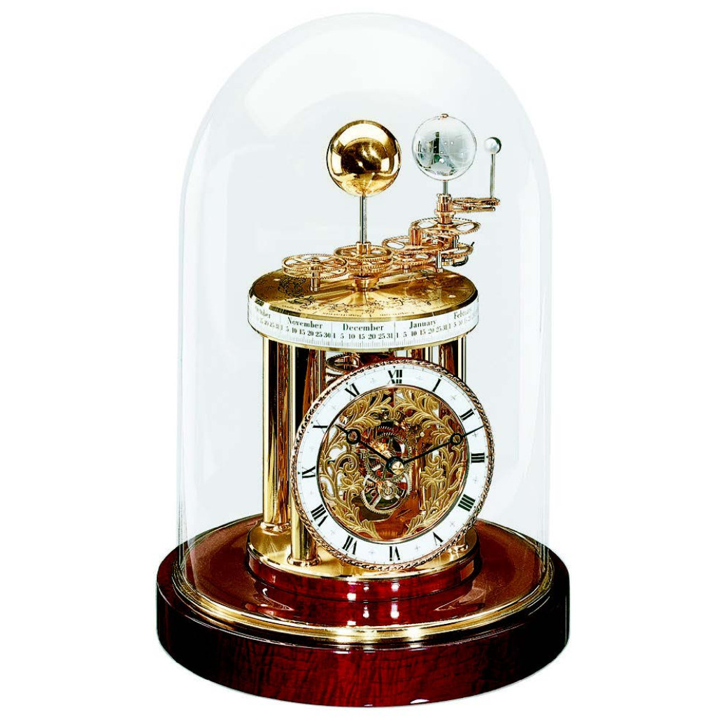 Hermle Astrolabium Skeleton Glass Dome Table Clock 22836072987