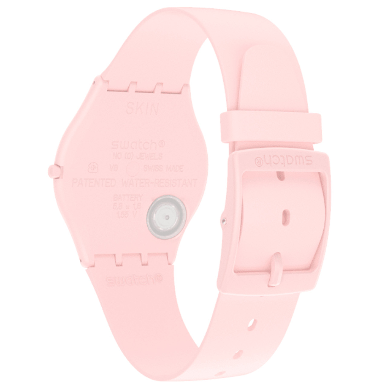 Swatch Caricia Rosa Skin Classic Bioceramic Watch SS09P100