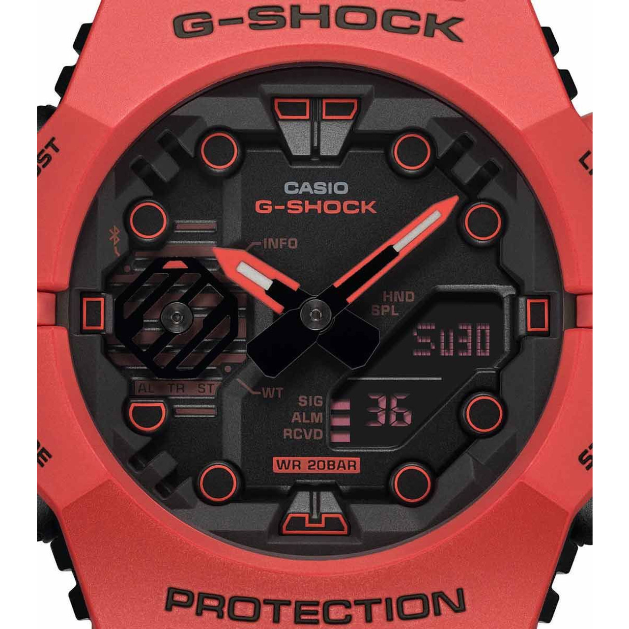 G-Shock Bluetooth Integrated Red Bezel Watch GA-B001-4AER